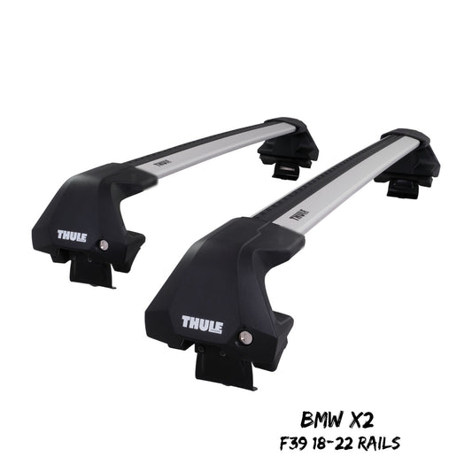 Thule WingBar Edge Silver Aluminium Roof Bars Set to fit BMW X4 F26 14-18 Pair