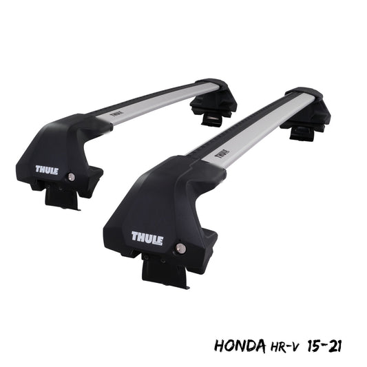 Thule WingBar Edge Silver Aluminium Roof Bars Set to fit Honda HR-V 15-21 Pair