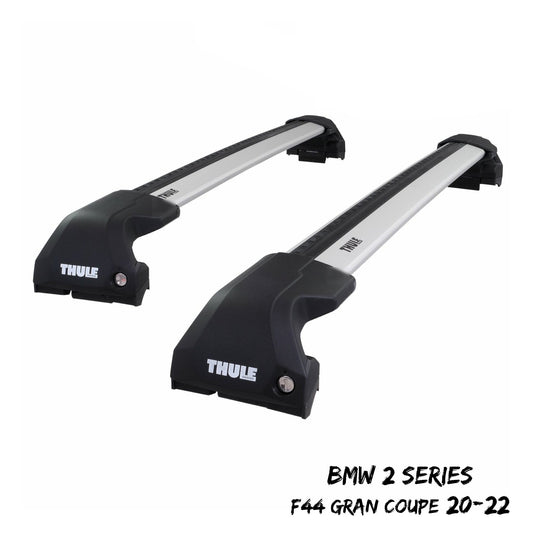 Thule WingBar Edge Silver Roof Bars for BMW 2 Series Gran Coupe F44 20-22 Pair