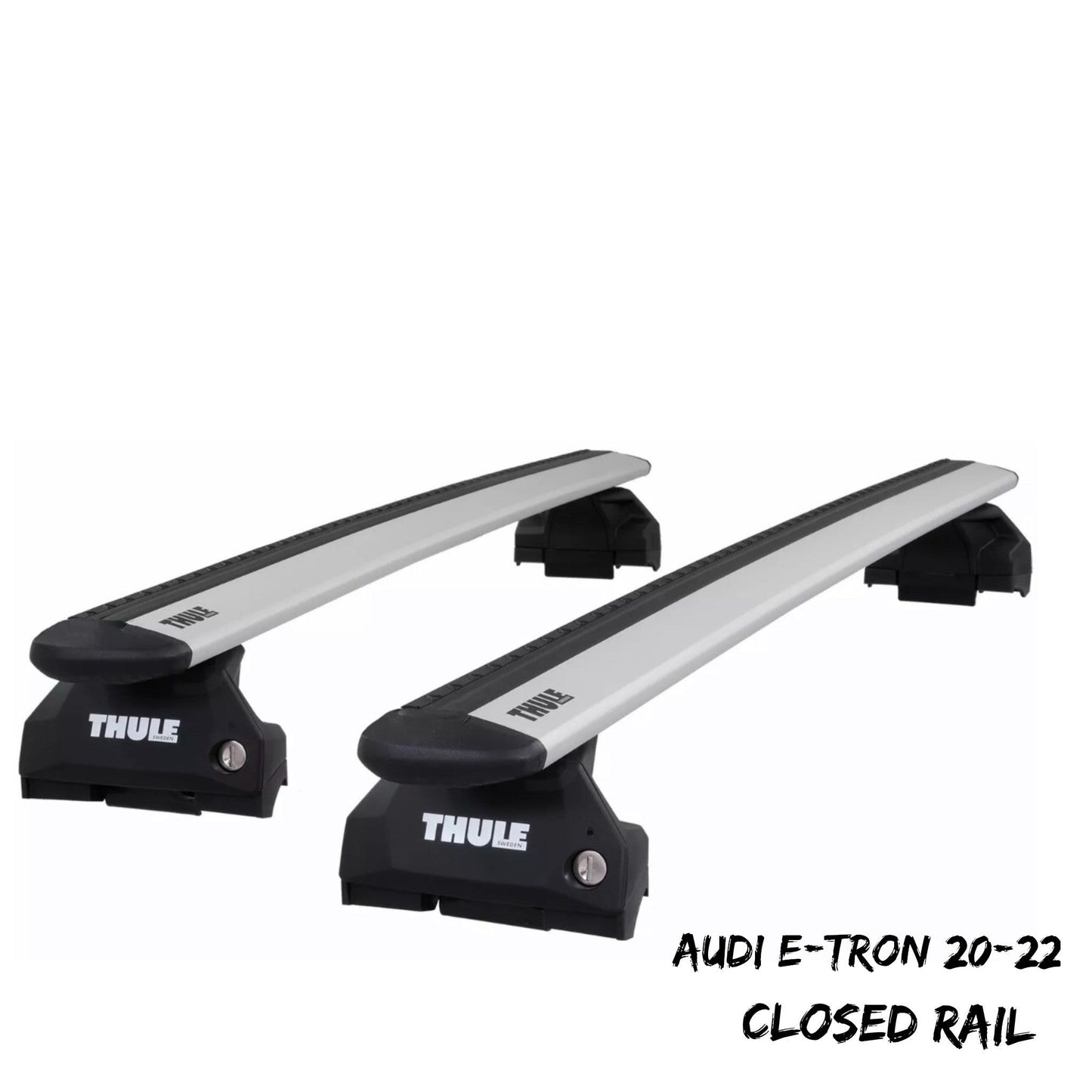 Thule WingBar Evo Silver Roof Bar Sets Audi e-tron Sportback 20-22 Closed Rail