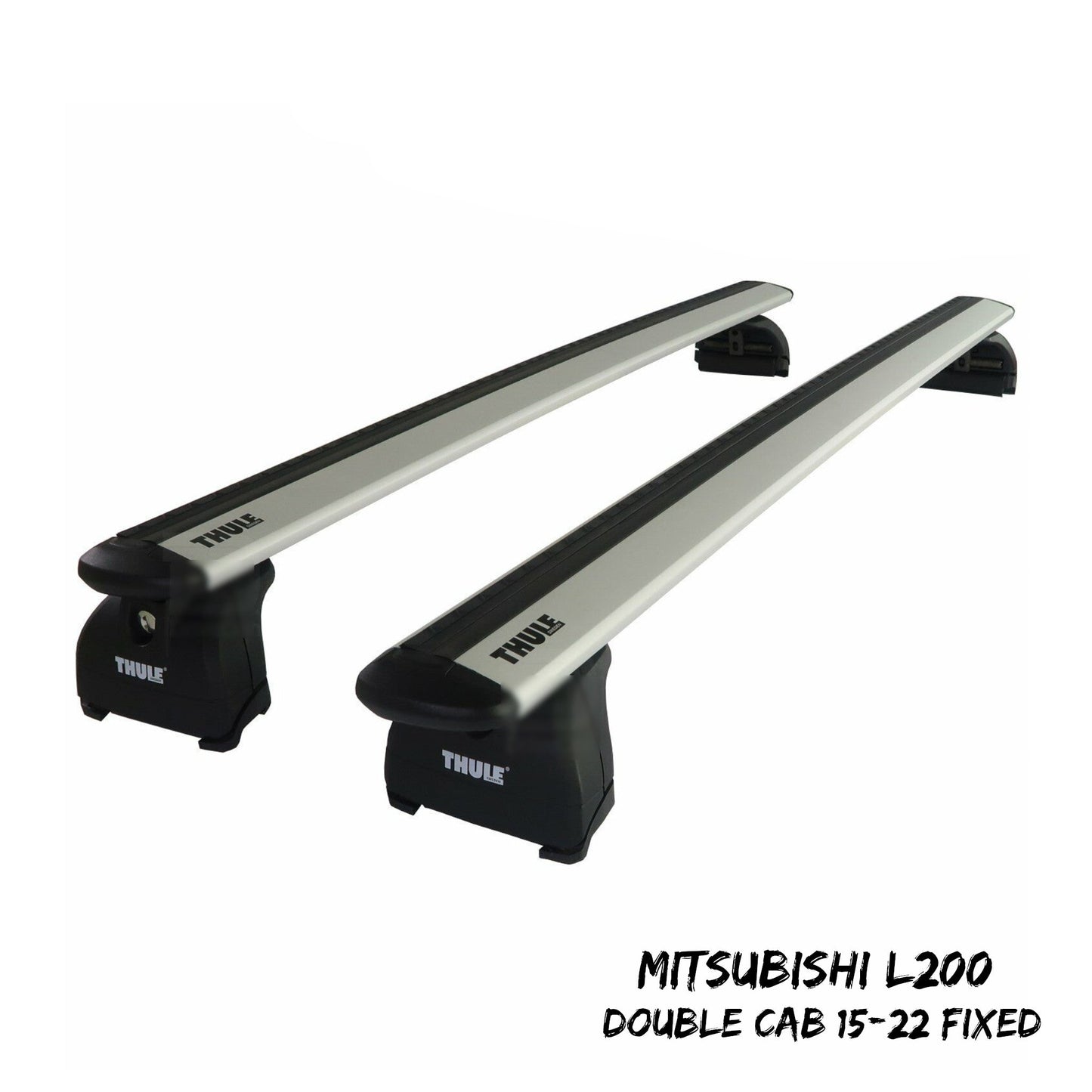 Thule WingBar Evo Silver Roof Bars to fit Mitsubishi L200 Double Cab 15-22 Fixed