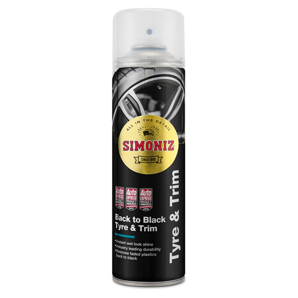 Simoniz Back To Black Tyre & Trim Protect Wet Look Shine Exterior Plastic 500ml