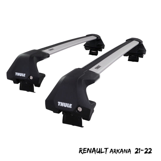 Thule WingBar Edge Silver Aluminium Roof Bars Set for Renault Arkana 21-22 Pair