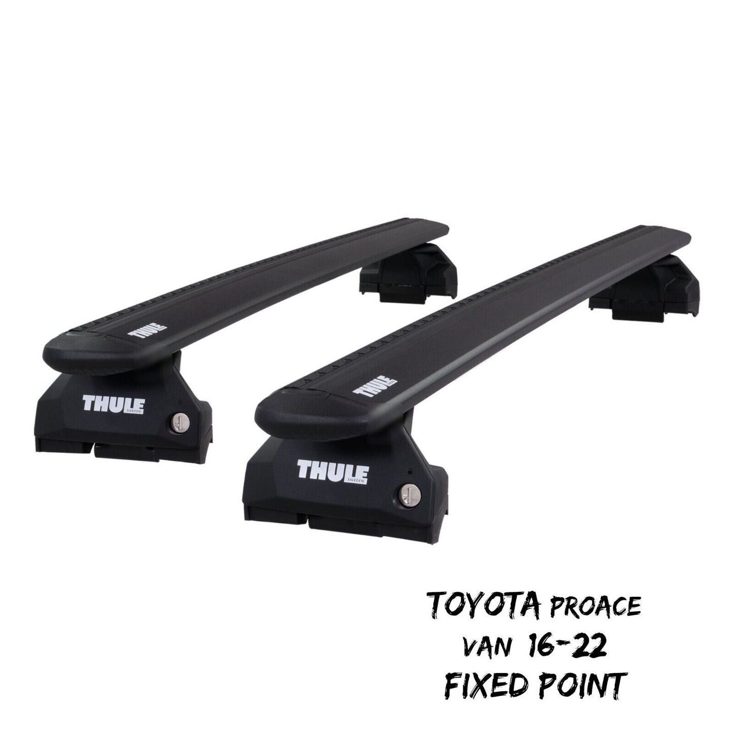 Thule WingBar Evo Black Roof Bars Set to fit Toyota Proace Van 16-22 Fixpoints