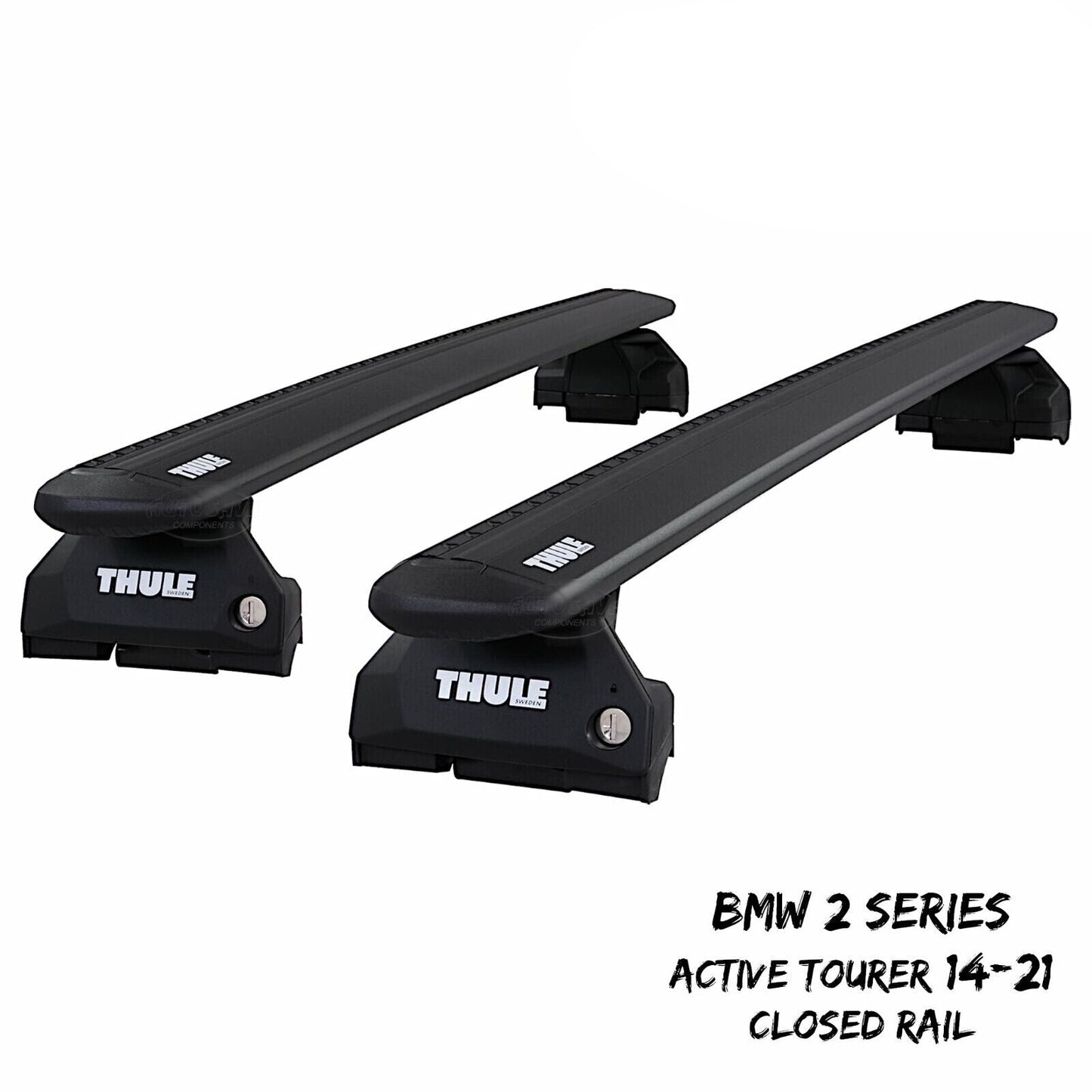 Thule WingBar Evo Black Roof Bars to fit BMW 2 Series Active Tourer 14-21 Rails