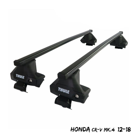 Thule Steel SquareBar Evo Roof Bars Set to fit Honda CR-V Mk.4 12-18 Lockable