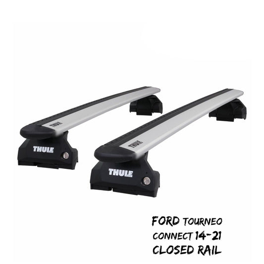 Thule WingBar Evo Silver Roof Bar Set fit Ford Tourneo Connect 14-21 Closed Rail