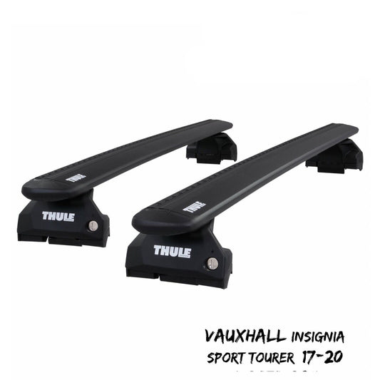 Thule WingBar Evo Black Roof Bars fit Vauxhall Insignia Sport Tourer 17-20 Rail