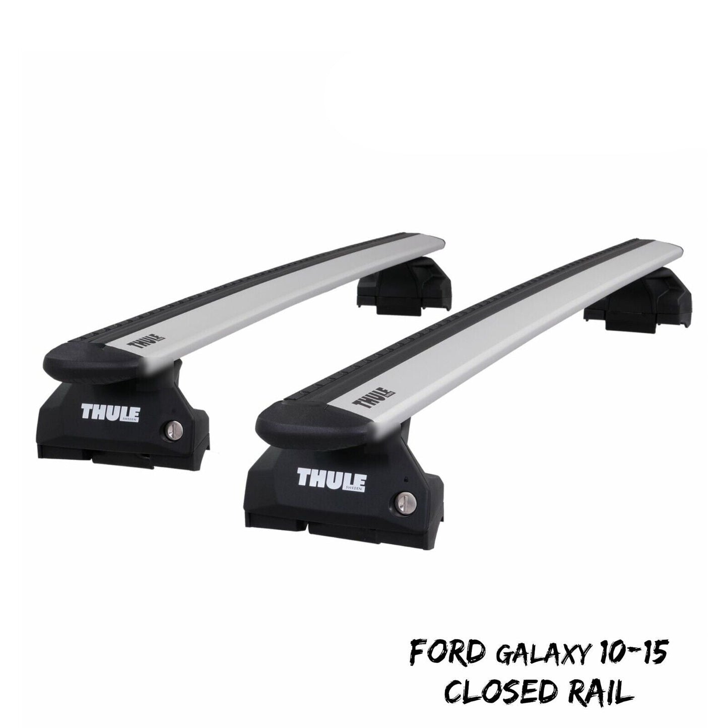 Thule Alu WingBar Evo Silver Roof Bars Set to fit Ford Galaxy 10-15 Closed Rail