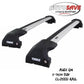 WingBar Edge (silver) Roof Bars Set for Audi Q4 e-tron SUV 2021-26 Flush (closed) Rail
