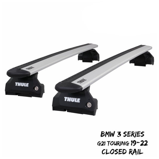 Thule Alu WingBar Evo Silver Roof Bars Set to fit BMW 3 Series G21 Touring 19-22