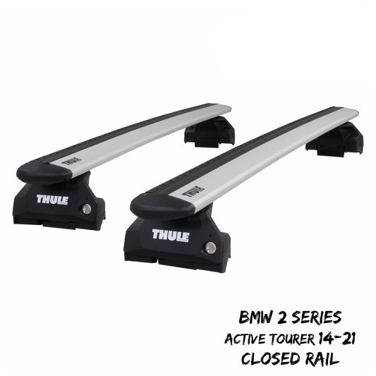 Thule WingBar Evo Silver Roof Bars to fit BMW 2 Series Active Tourer 14-21 Rails