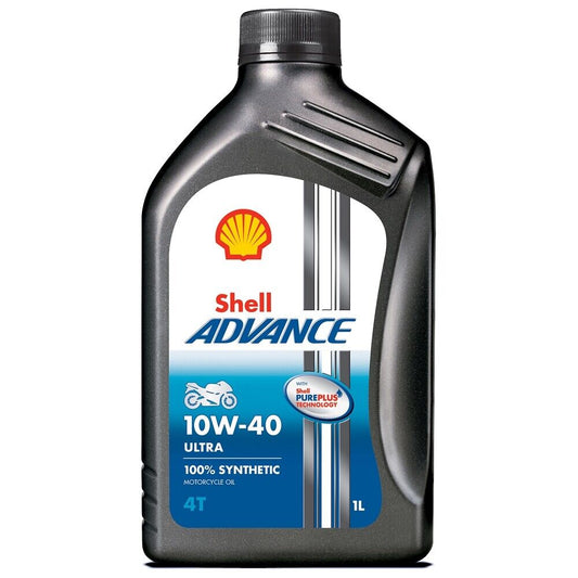 Shell Advance Ultra 4T 10W-40 Fully Synthetic Motorcycle Oil 10W40 1 Litre 1L