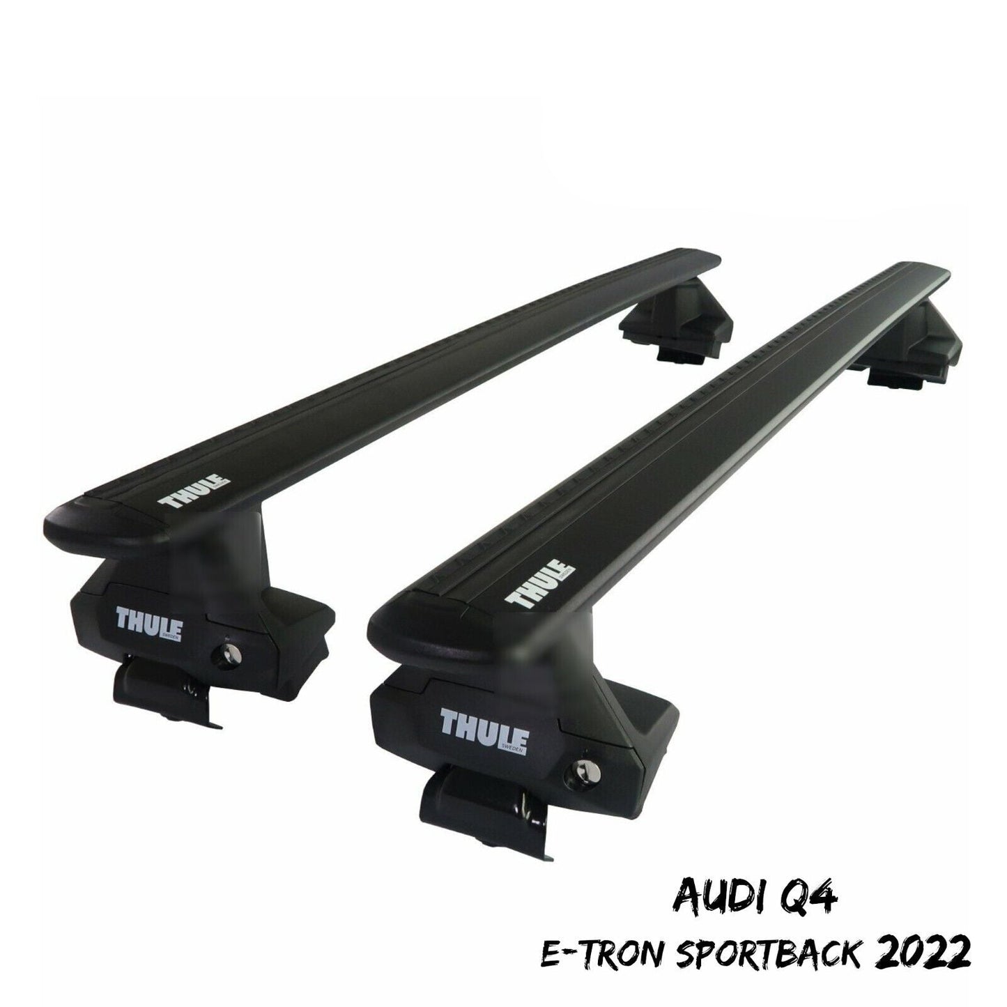 Thule Aluminium WingBar Evo Black Roof Bars for Audi Q4 Sportback e-tron 2022