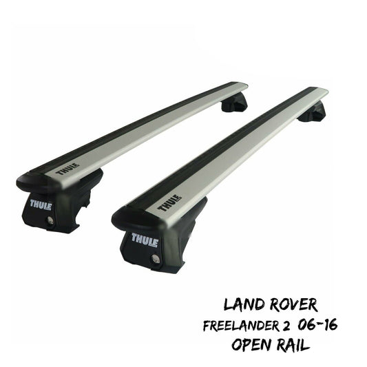 Thule WingBar Evo Silver Roof Bars fit Land Rover Freelander 2 06-16 Open Rail