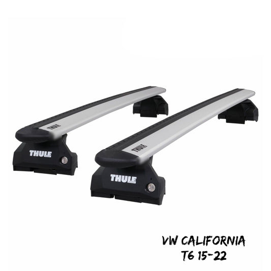 Thule Alu WingBar Evo Silver Roof Bars to fit VW California T6 15-22 T-Profile