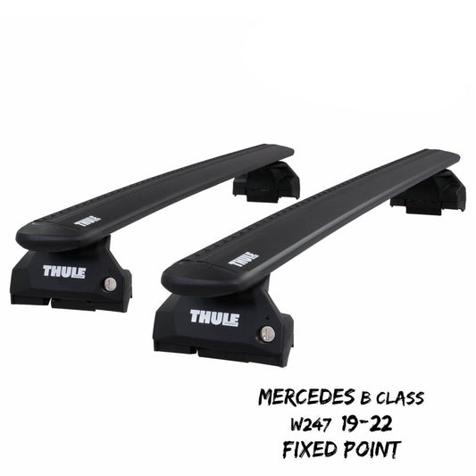 Thule WingBar Evo Black Roof Bars to fit Mercedes B Class W247 19-22 Fixed Point