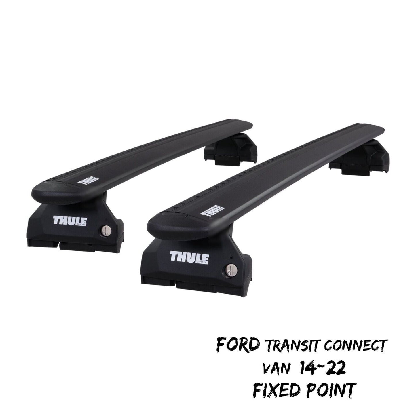 Thule WingBar Evo Black Roof Bar Set for Ford Transit Connect Van 14-22 Fixpoint