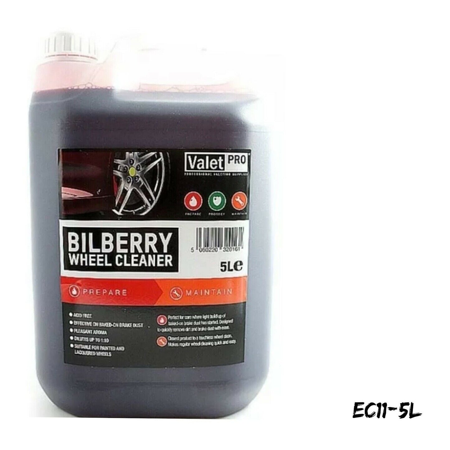 Valet pro Bilberry 5 litres Wheel cleaner acid free alloy wheels (VPREC11-5L)