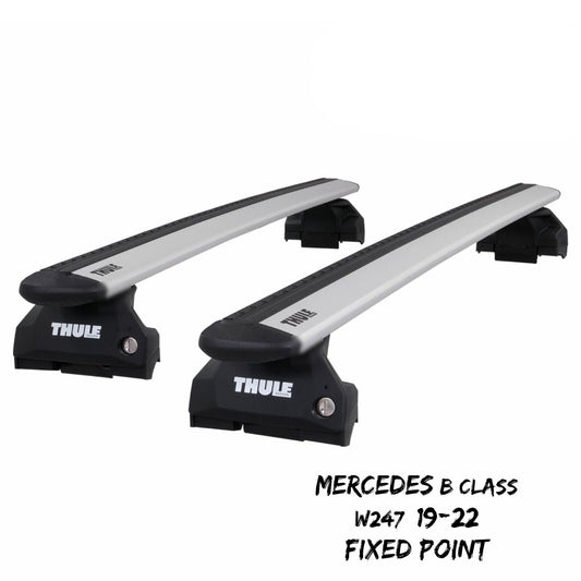 Thule WingBar Evo Silver Roof Bars for Mercedes B Class W247 19-22 Fixed Point