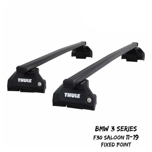 Thule Steel SquareBar Evo Roof Bars for BMW 3 Series Saloon F30 11-19 Fixpoint