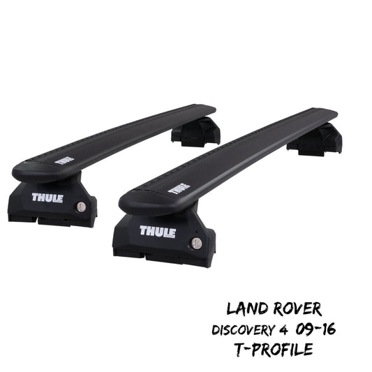 Thule WingBar Evo Black Roof Bars to fit Land Rover Discovery 4 09-16 T-Profile