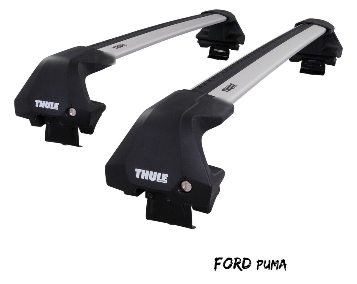 WingBar Edge (silver) Aluminium Roof Bar Set for Ford Puma 2020-26 Lockable