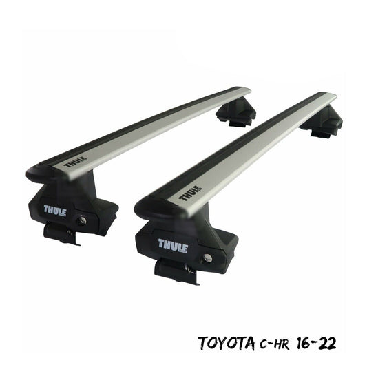 Thule Aluminium WingBar Evo Silver Roof Bars Set to fit Toyota C-HR 16-22 Aero