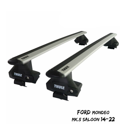 Thule Alu WingBar Evo Silver Roof Bars Set to fit Ford Mondeo Mk.5 Saloon 14-22