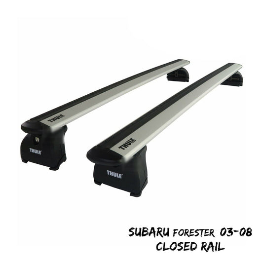 Thule Alu WingBar Evo Silver Roof Bars to fit Subaru Forester 03-08 Closed Rail