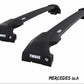 WingBar Edge (black) Aluminium Roof Bar Set to fit Mercedes GLA (H247) 2020-26 Flush Rails