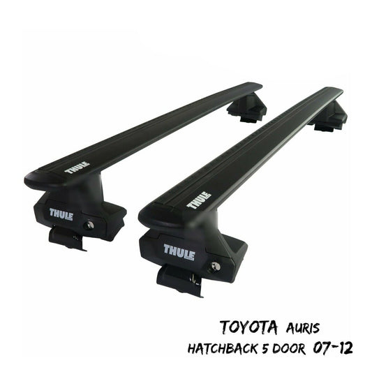 Thule Alu WingBar Evo Black Roof Bars to fit Toyota Auris Hatchback 5 Door 07-12