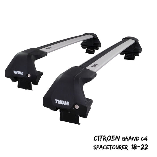 Thule WingBar Edge Silver Roof Bars Set for Citroen Grand C4 SpaceTourer 18-22