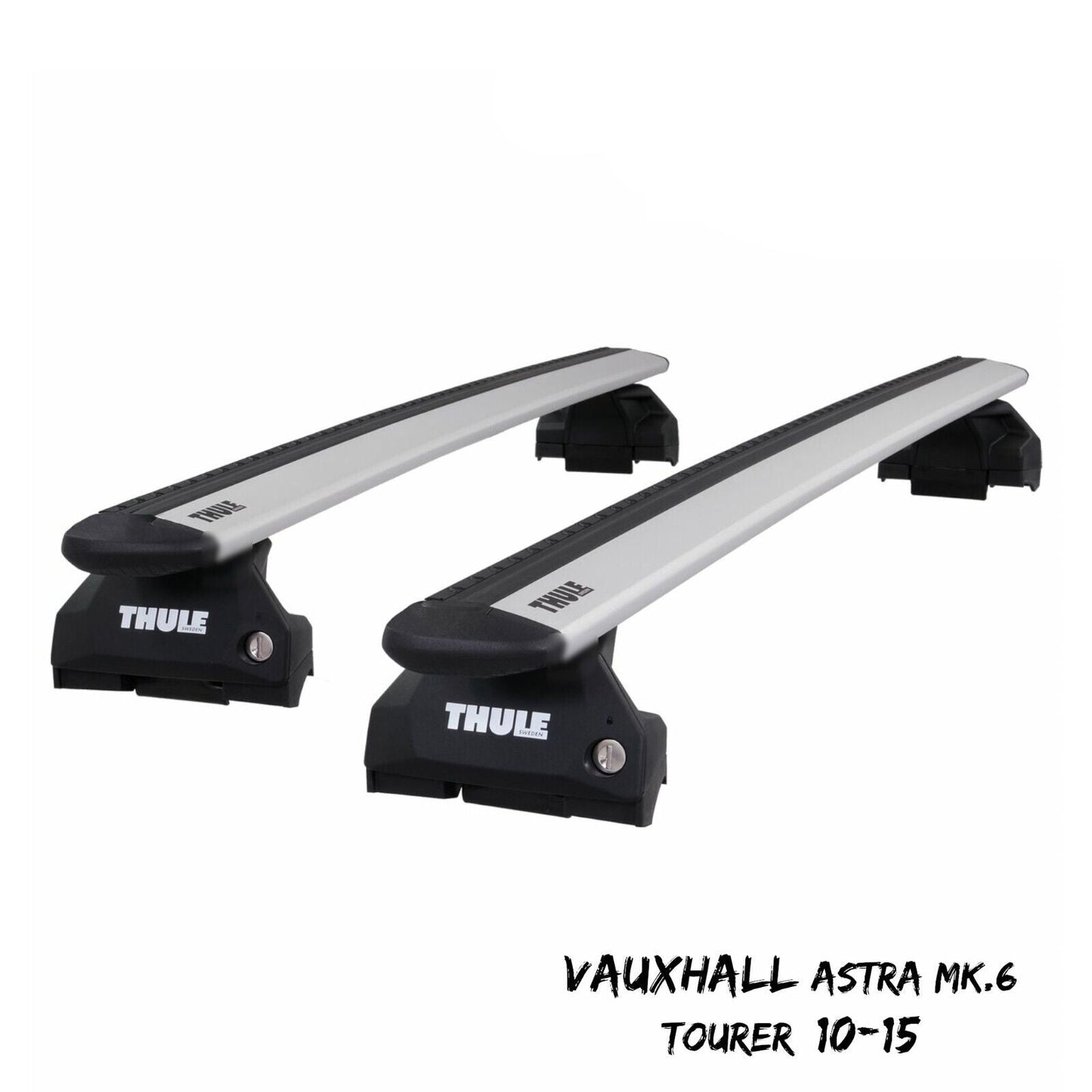 Thule WingBar Evo Silver Roof Bars to fit Vauxhall Astra Mk.6 Tourer 10-15 Rails