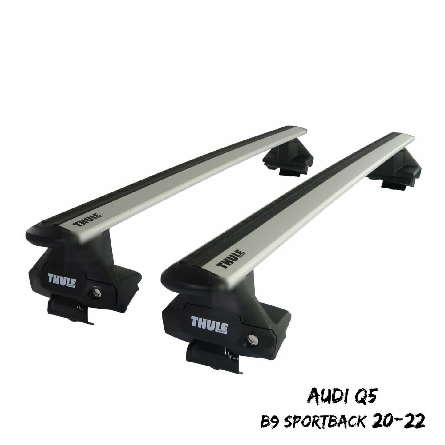 Thule Aluminium WingBar Evo Silver Roof Bars Set for Audi Q5 Sportback B9 20-22