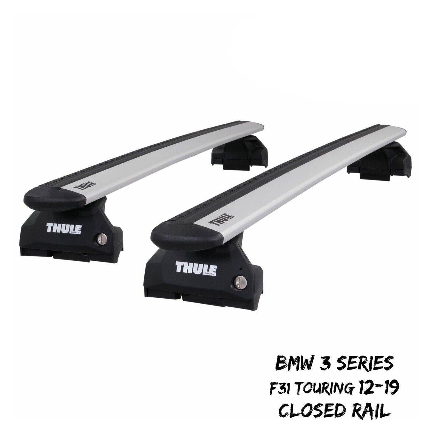 Thule WingBar Evo Silver Roof Bars Set fit BMW 3 Series F31 Touring 12-19 Rails