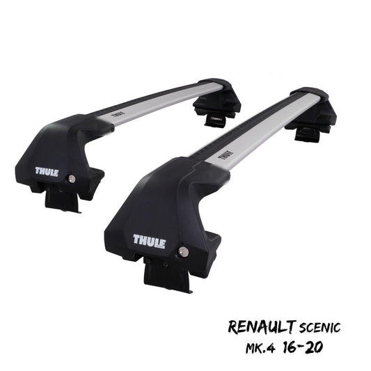 Thule WingBar Edge Silver Aluminium Roof Bars Set for Renault Scenic Mk.4 16-20