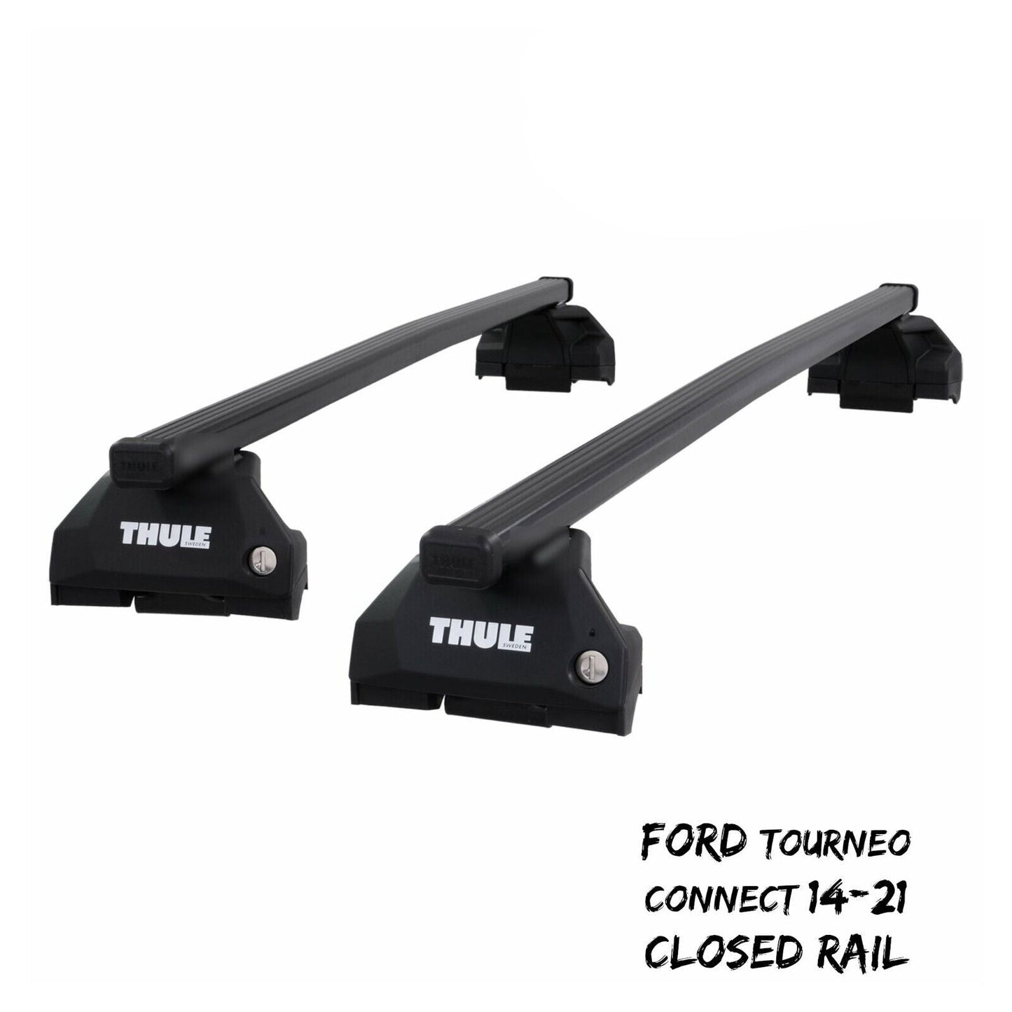 Thule Steel SquareBar Evo Roof Bars fit Ford Tourneo Connect 14-21 Closed Rail