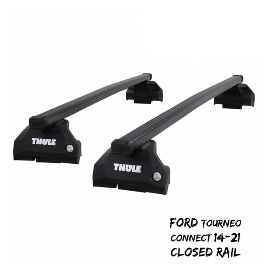 Thule Steel SquareBar Evo Roof Bars fit Ford Tourneo Connect 14-21 Closed Rail