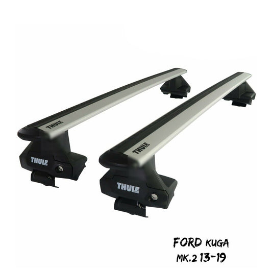 Thule Aluminium WingBar Evo Silver Roof Bars Set to fit Ford Kuga Mk.2 13-19