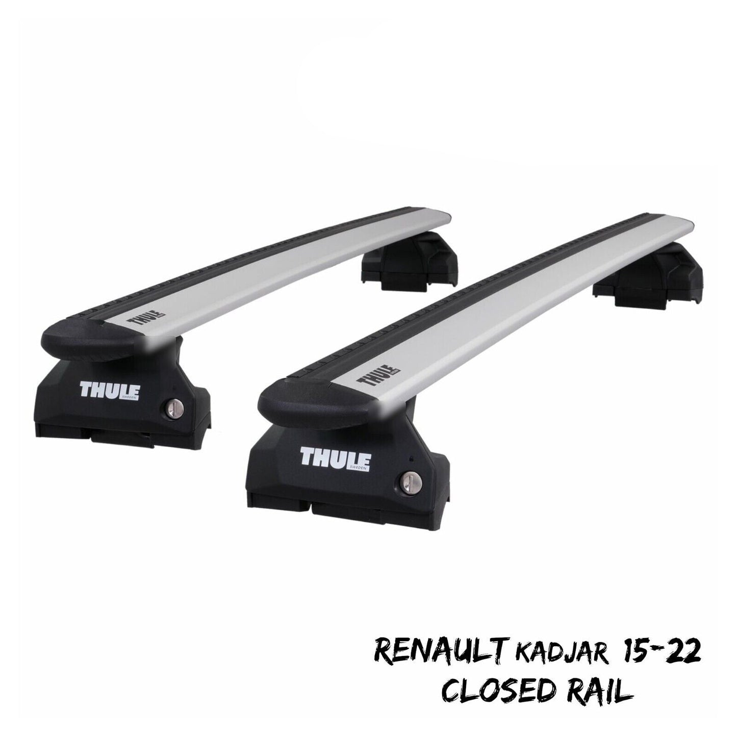 Thule Alu WingBar Evo Silver Roof Bars to fit Renault Kadjar 15-22 Closed Rail