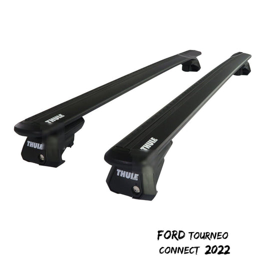 Thule Aluminum WingBar Evo Black Roof Bars Set to fit Ford Tourneo Connect 2022