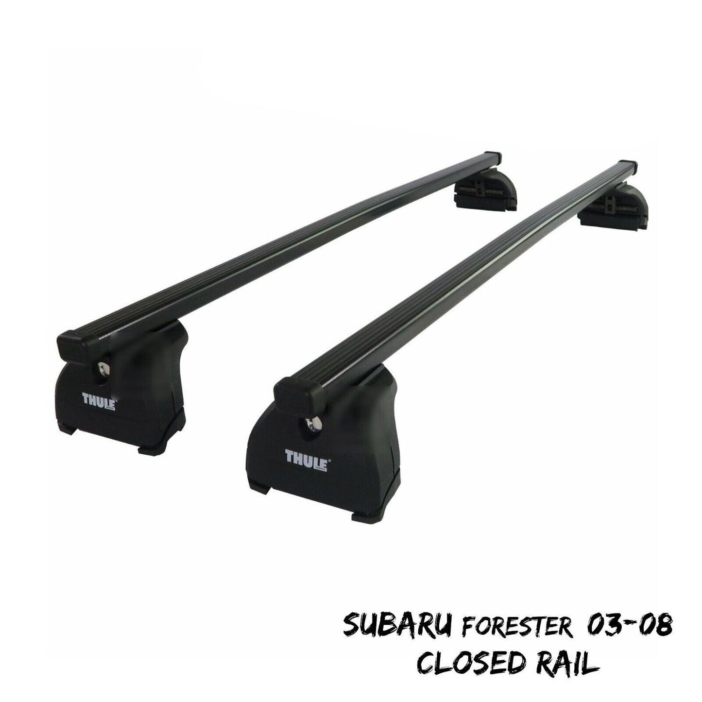 Thule Steel SquareBar Evo Roof Bar Set to fit Subaru Forester 03-08 Closed Rail