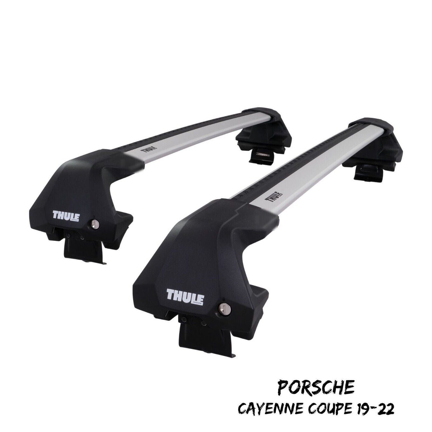 Thule WingBar Edge Silver Aluminium Roof Bar Set for Porsche Cayenne Coupe 19-22