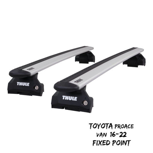 Thule WingBar Evo Silver Roof Bars Set to fit Toyota Proace Van 16-22 Fixpoints