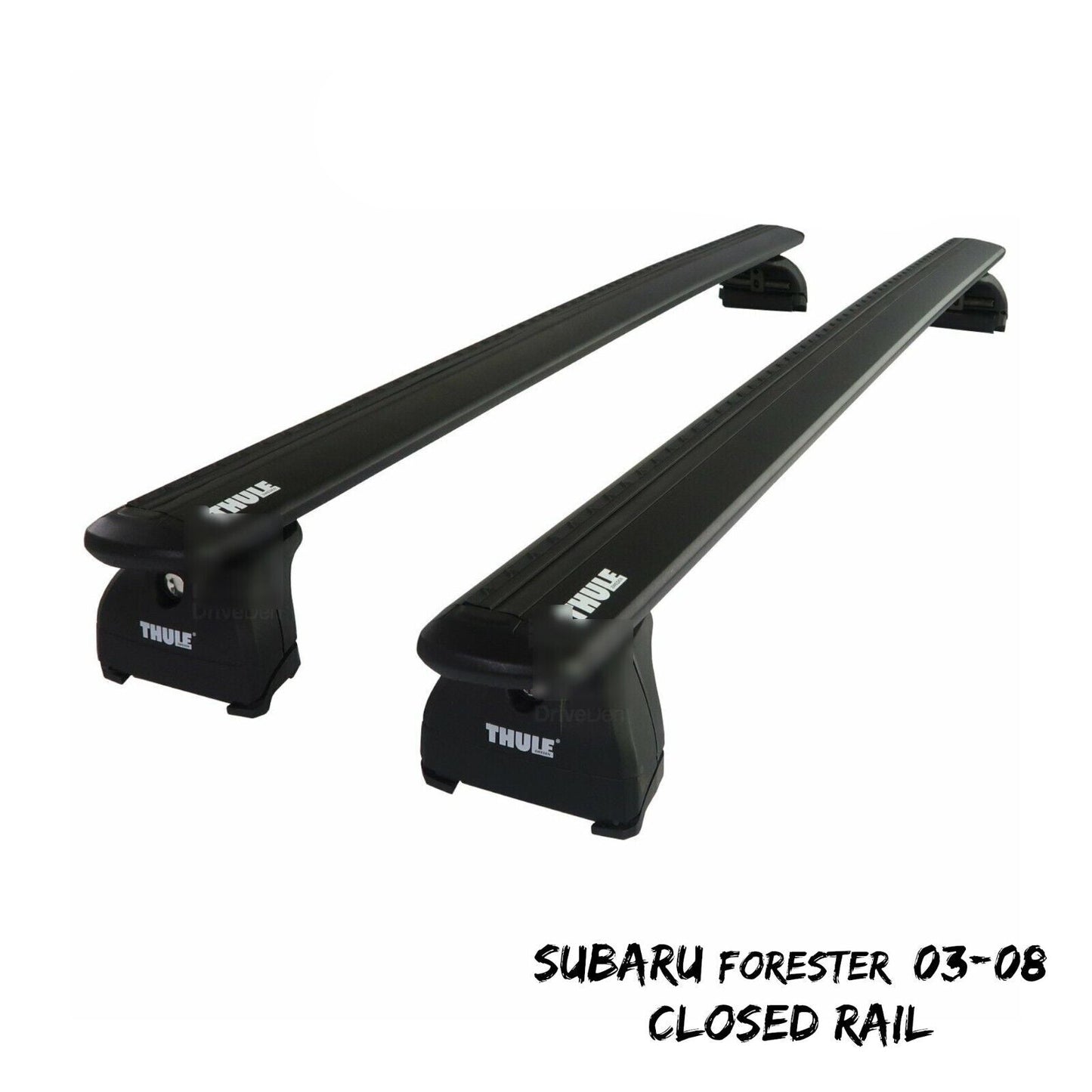 Thule Alu WingBar Evo Black Roof Bars to fit Subaru Forester 03-08 Closed Rail