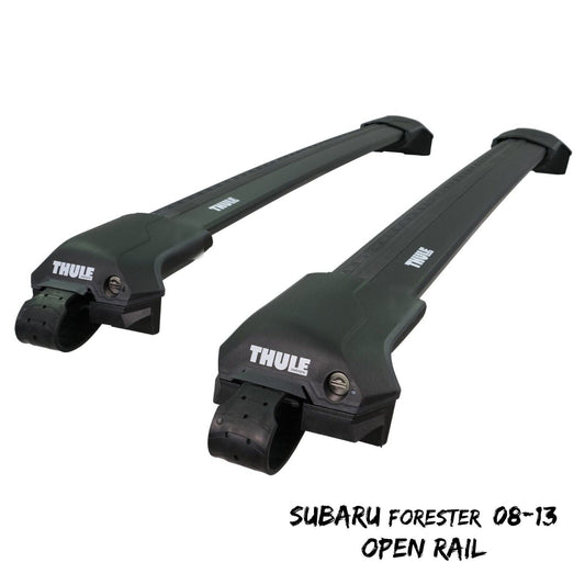 Thule WingBar Edge Black Roof Bar Set to fit Subaru Forester 08-13 Open Rail