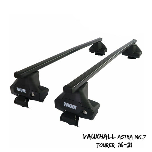 Thule Steel SquareBar Evo Roof Bars Set to fit Vauxhall Astra Mk.7 Tourer 16-21