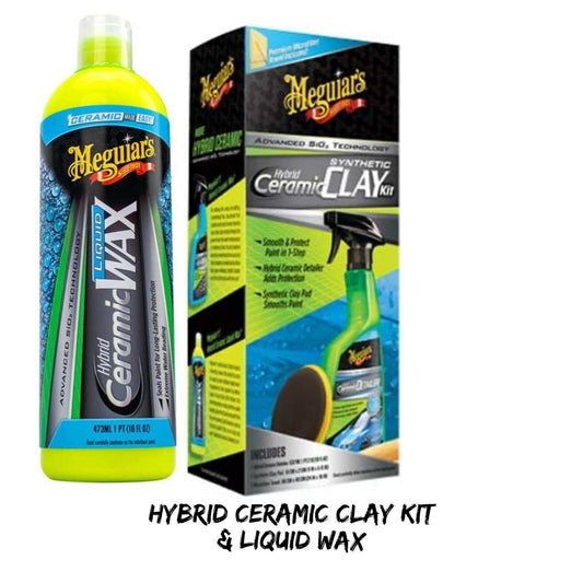 Meguiars Hybrid Ceramic Clay Kit and Hybrid Ceramic Liquid Wax Bundle