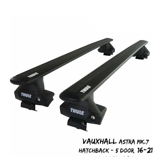 Thule WingBar Evo Black Roof Bars fit Vauxhall Astra Mk.7 Hatchback 5 Door 16-21